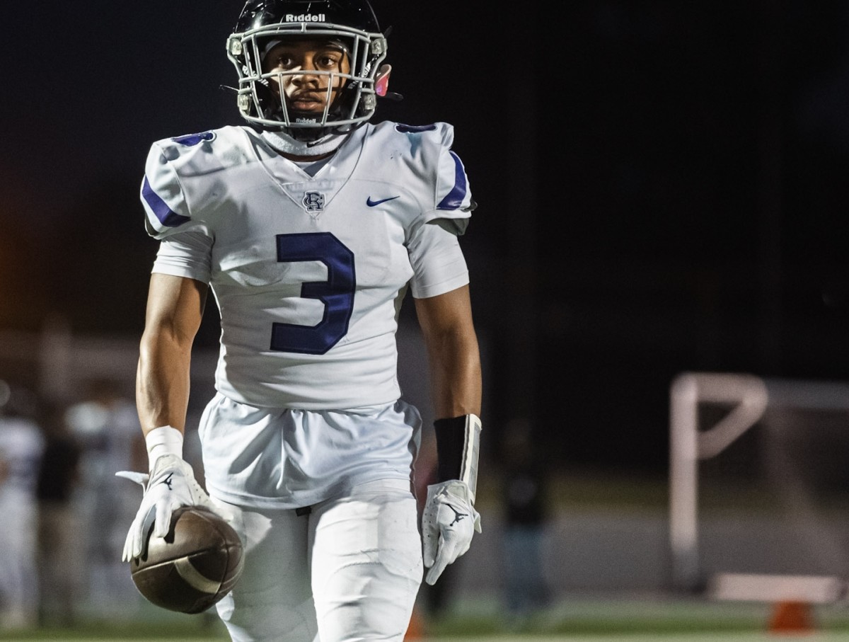 Trey Wilson is all business on the football field.